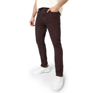 Brown Men's Slim Fit Stretchable Jeans
