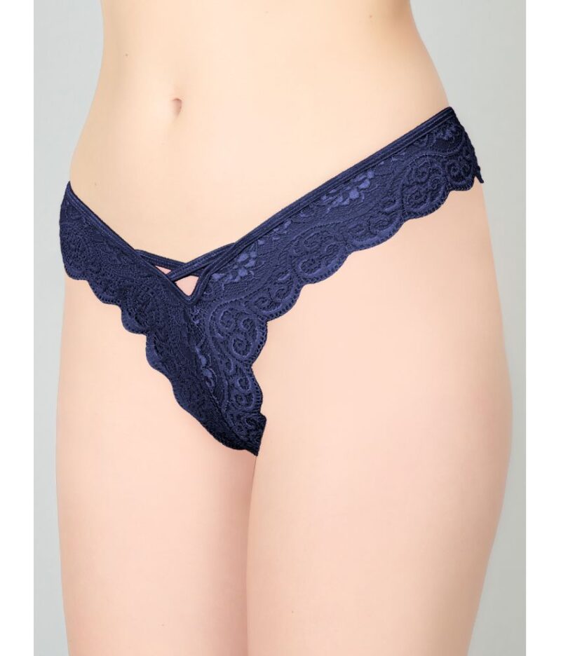 Blue Lace Design Women's Thongs ( Pack of 1 ) - Image 3