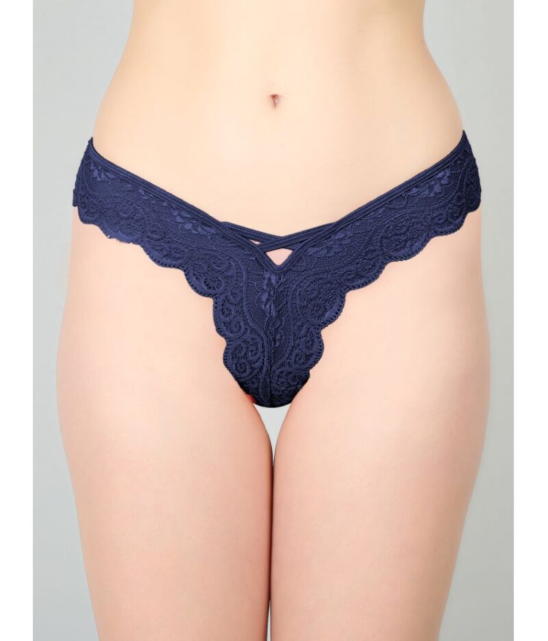 Blue Lace Design Women's Thongs ( Pack of 1 ) - Image 2