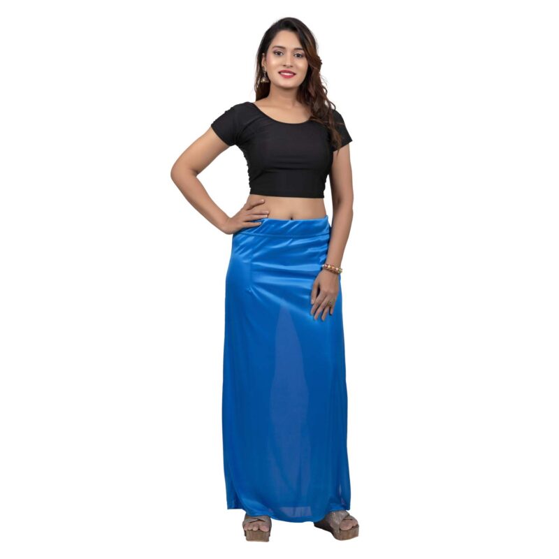 Ladies' Silk Saree Blue Petticoat - Image 2