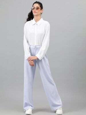 Womens Korean Light Purple Trousers