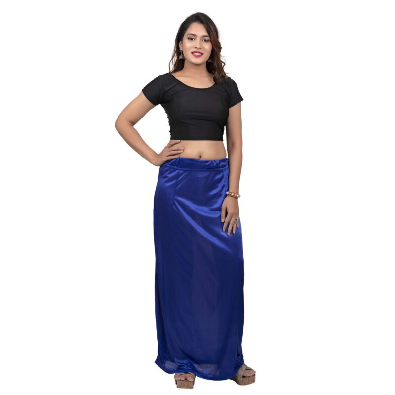 Indian Saree's Petticoat for Women Silk Satin Underskirt Solid Inner Wear - Image 2