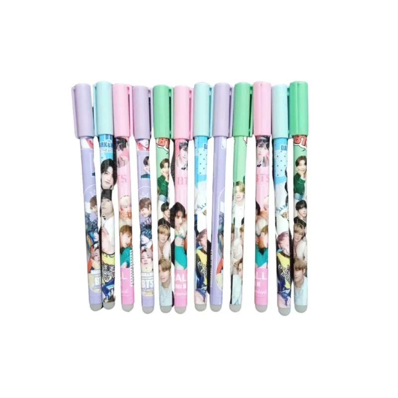 12_Pcs Set BTS Theme Reusable Pencil? | Plastic, Metal | Stationery | 3+ Years - Image 2