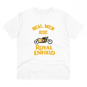 Generic Men's PC Cotton Bike Ride Design Printed T Shirt (Color: White, Thread Count: 180GSM)
