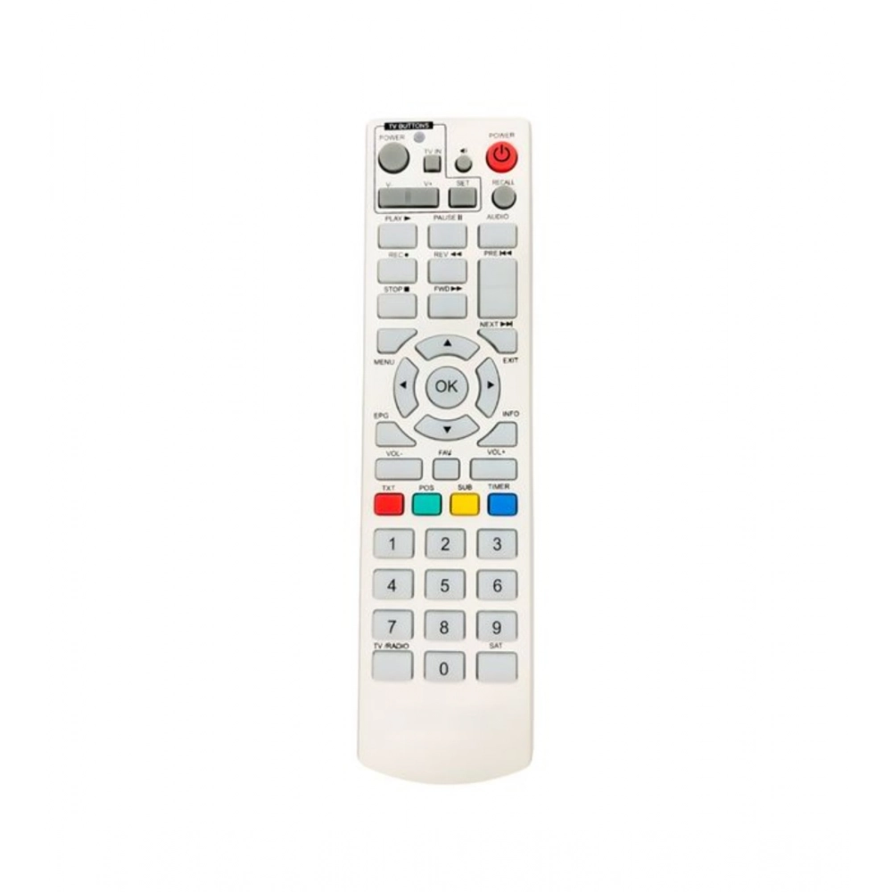 Generic DTH Remote No.1202, Solid Free Dish DTH Remote (White)
